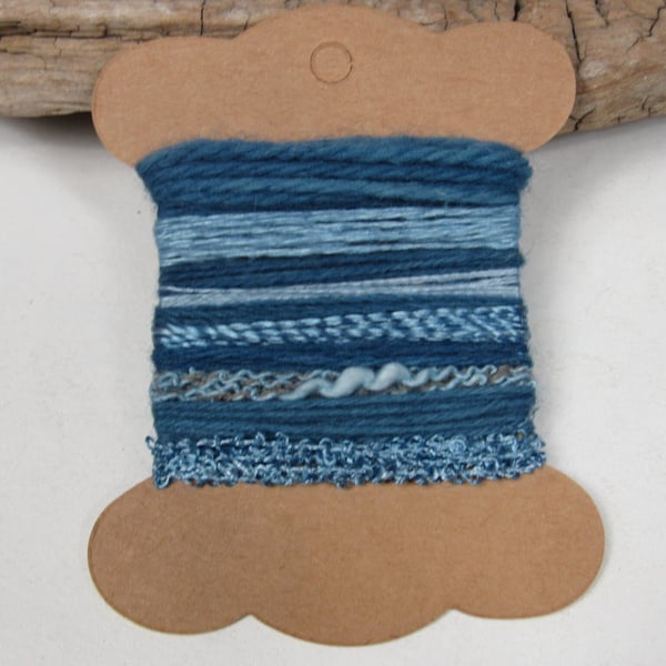 Small Indigo Natural Dye Blue Textured Thread Pack