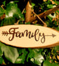 Family Pyrography Wood Sign