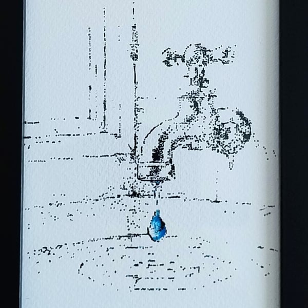 Stillness - Original Stipple Ink Drawing on Artist Paper