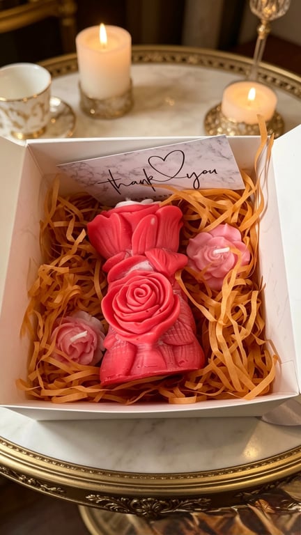 Elegant Rose Embrace Candle Gift Box