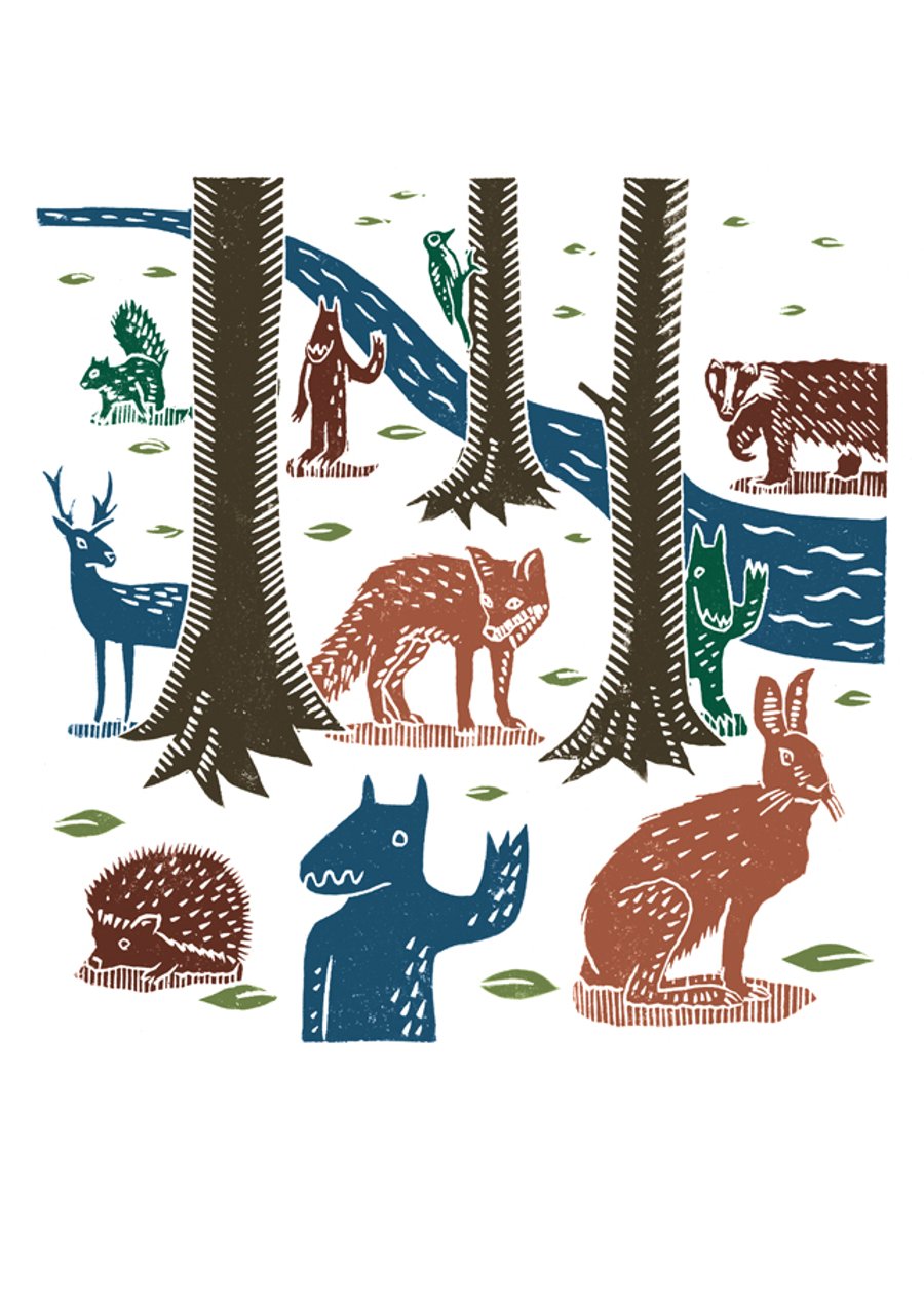 The Folk Forest No.6 A3 poster-print