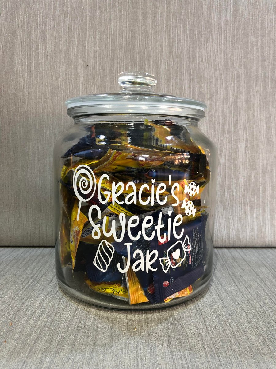 Personalised Sweet Jar - Add Your Own Name- Message - Sweets Candy Sweetie Treat