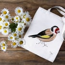Goldfinch Tote Bag, 100% Cotton Tote Bag, Tote Bag, Heavy Cotton Tote Bag, Bags,