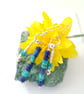 Colourful Boho Drop Earrings Sterling Silver Lapiz Lazuli & Turquoise  - Image 5