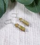Earrings, Sterling Silver and Unakite and Jasper Droppers - Image 1