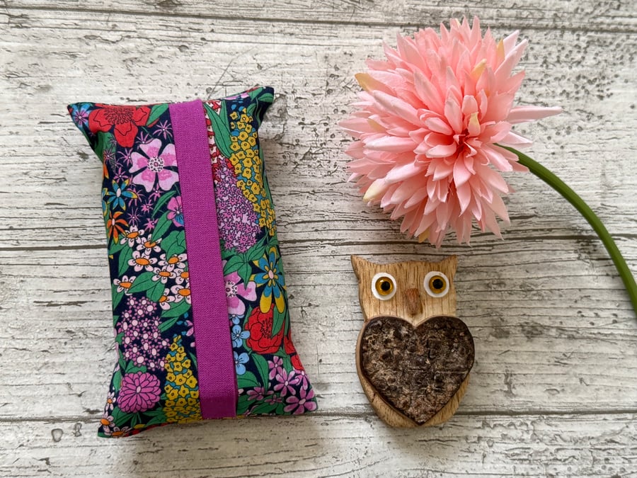 Liberty Fabric Pocket Tissue Holder - Travel Tissue Case - Reusable Tissue Pouch