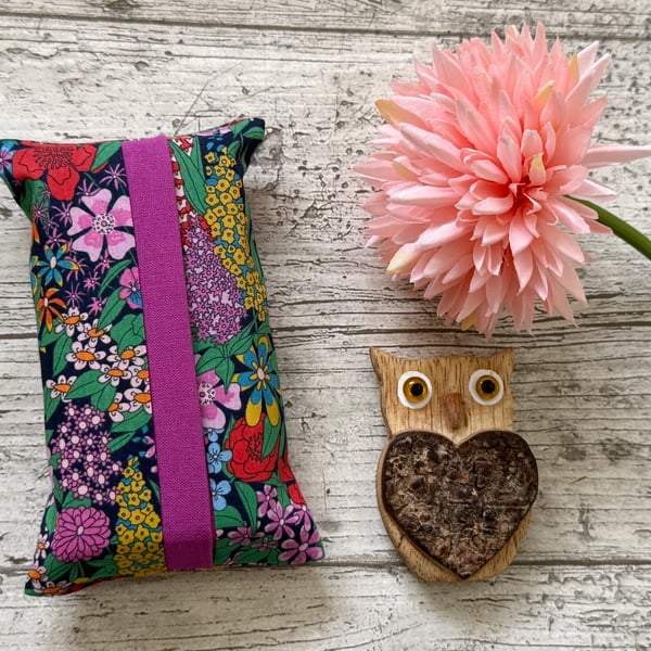 Liberty Fabric Pocket Tissue Holder - Travel Tissue Case - Reusable Tissue Pouch