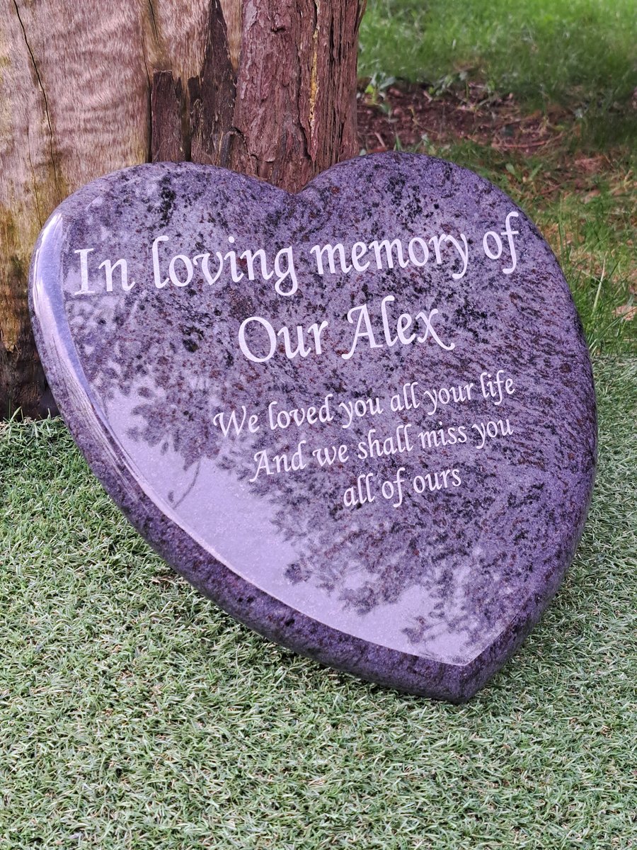 Bahama blue grave plaque memorial marker heart gravestone flat grave marker