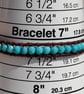 Turquoise semi precious bead and leather bracelet, December birthstone - Image 10