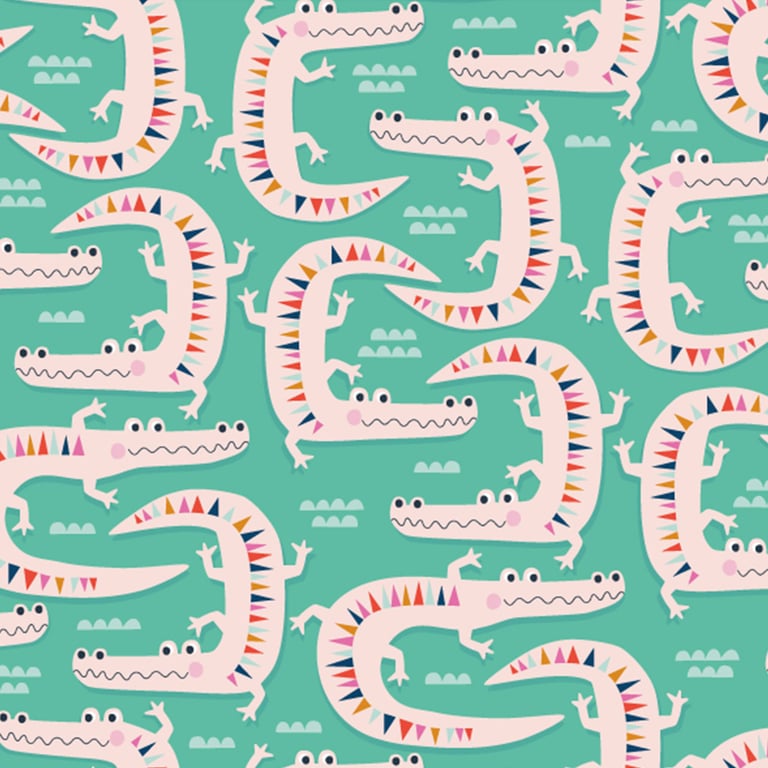 Crocodiles - Dandelion Jungle by Jane Farnham for Dashwood Studio