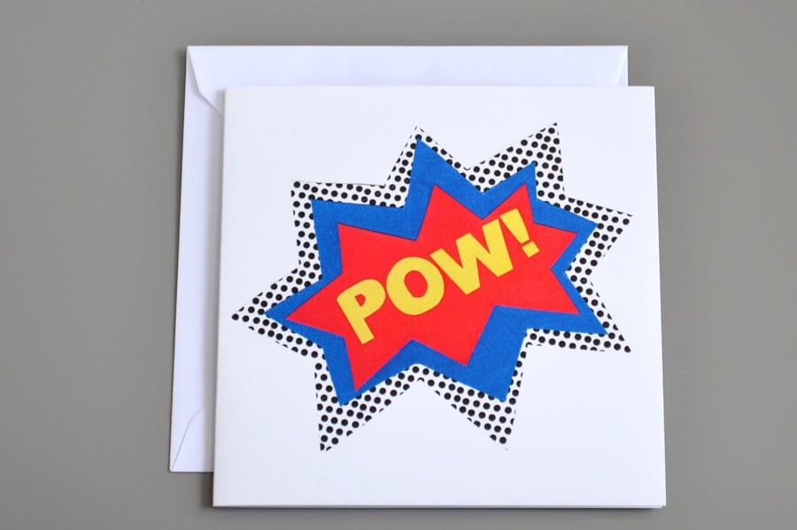 POW! Comic style blank card