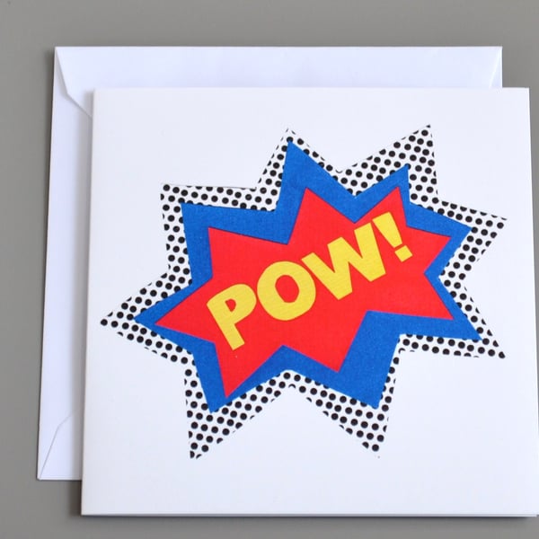 POW! Comic style blank card