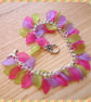 Lucite Leaf Charm Bracelet - Image 2