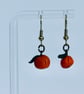 Rustic pumpkin earrings 