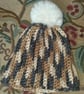 Child's crochet beanie with bobble 12 to 18mths - Image 2