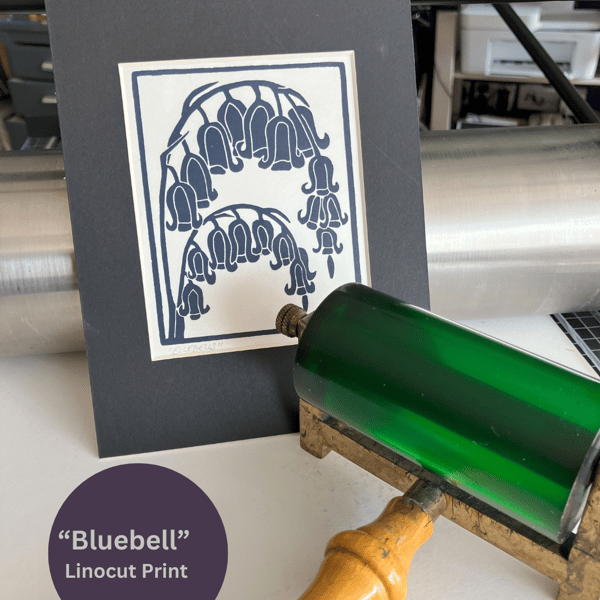 Linocut Print - "Bluebell"