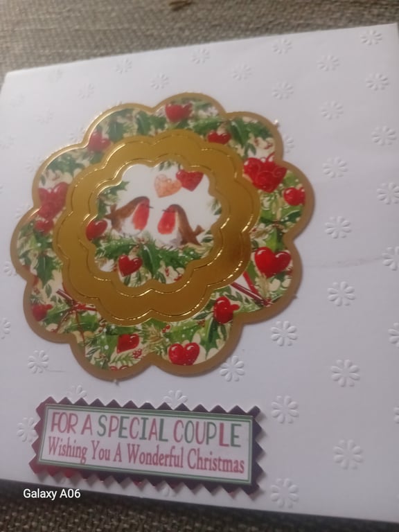 Special Couple Robin Christmas card