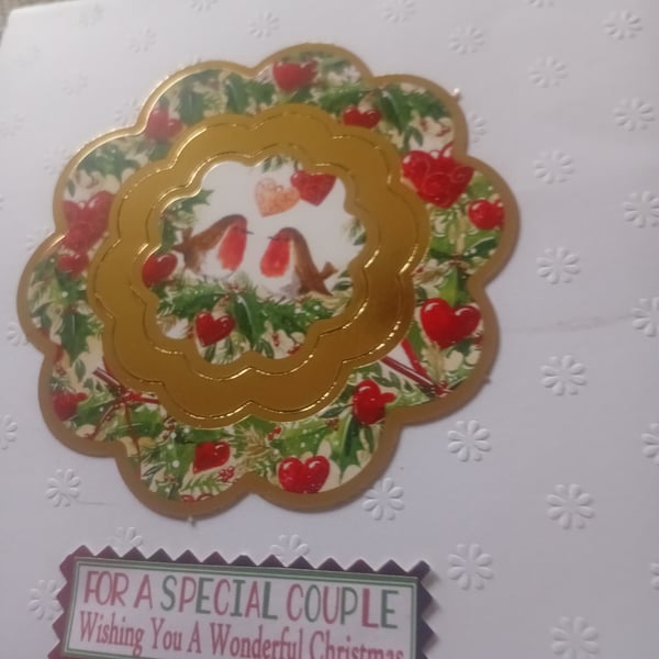 Special Couple Robin Christmas card