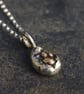  Recycled Silver and Gold Pebble Necklace  - Image 1