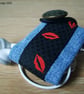 Up-cycled Denim Phone Holder and Earphone Tidy - Image 3