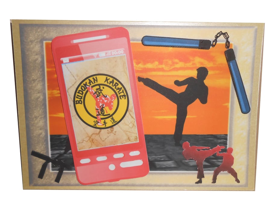 Karate Phone Card - Birthday or Fathers Day