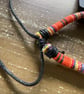 Handmade Bright Orange Woven Cord Bracelet - Image 2