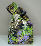 Reversible Japanese Knot Bag - Wisteria Pattern - Lined In Black Satin - Image 2