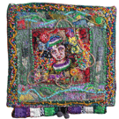 Hand stitched needlework - feminist art - textile portrait - wall hanging