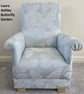 Laura Ashley Butterfly Garden Fabric Adult Chair Armchair Duck Egg Blue Nursery  - Image 2