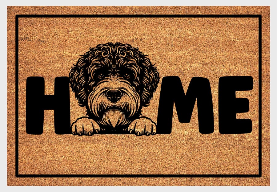 Portuguese Water Dog Home Door Mat No.3 - Welcome Mat - 3 Sizes
