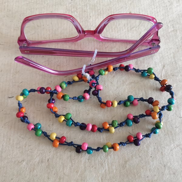 Multicoloured glasses lanyard, spectacle chain