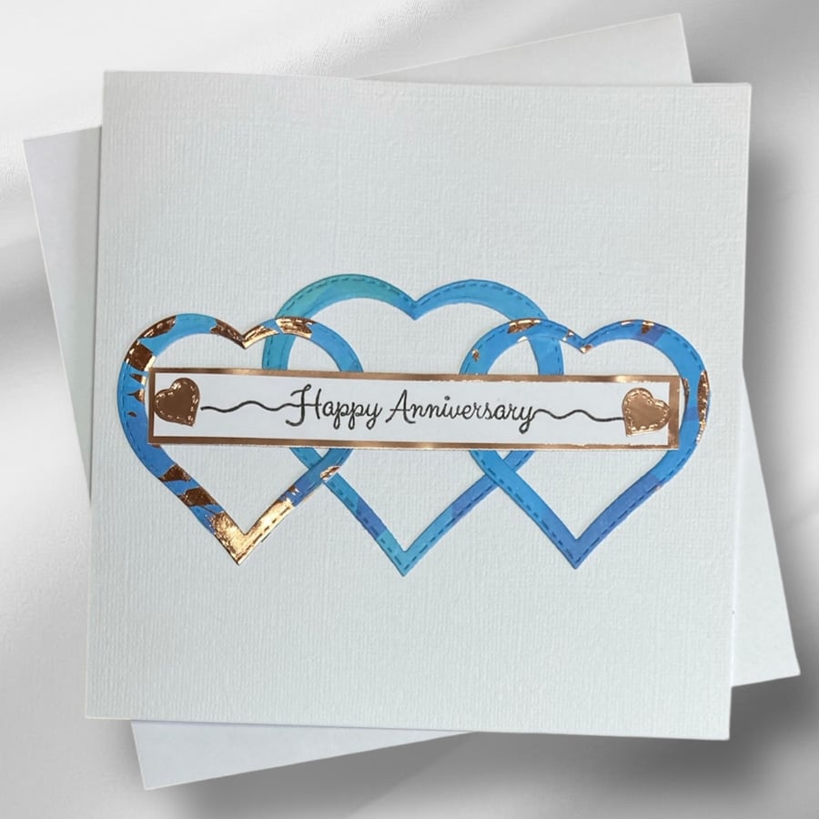 Wedding Anniversary Card. Heart Wedding Anniversary Card. Anniversary.