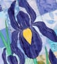Iris Pattern Art Quilt Wall Hanging - Image 4