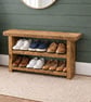 Rustic Solid Wooden Shoe Rack 