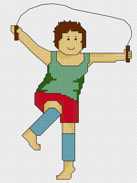 Skipping The Calories PDF cross stitch chart