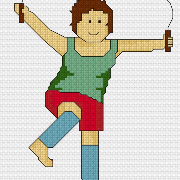 Skipping The Calories PDF cross stitch chart