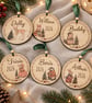 Personalised Family Christmas Bauble,Woodland Christmas Decoration