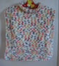 Chunky Poncho Knitted In Random Coloured Yarn (R554) - Image 2