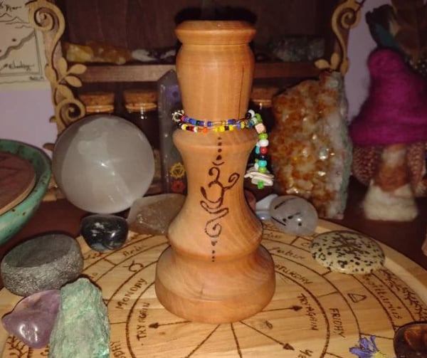Yoga meditation candle holder 