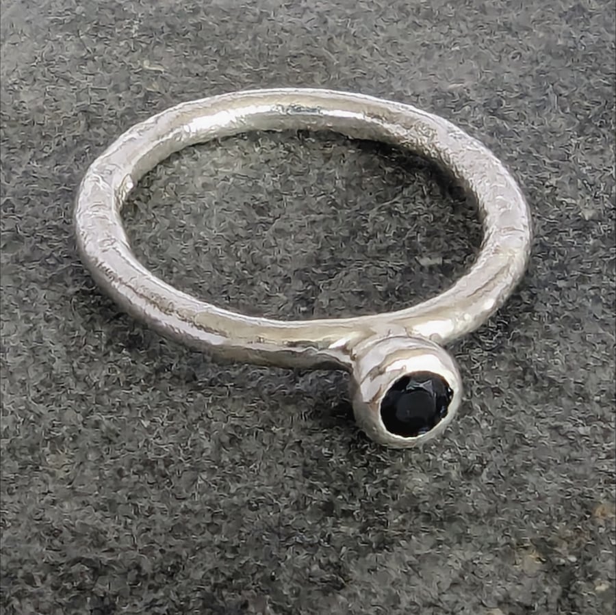 Recycled Sterling Silver Handmade Textured Ring