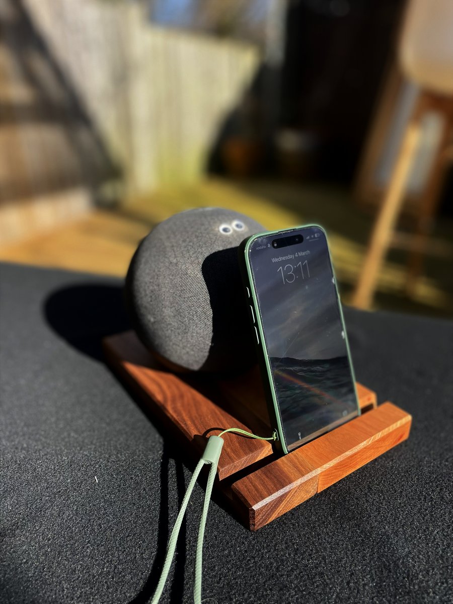 Amazon Echo Stand – Walnut & Cherry Speaker & Phone Stand – No.2
