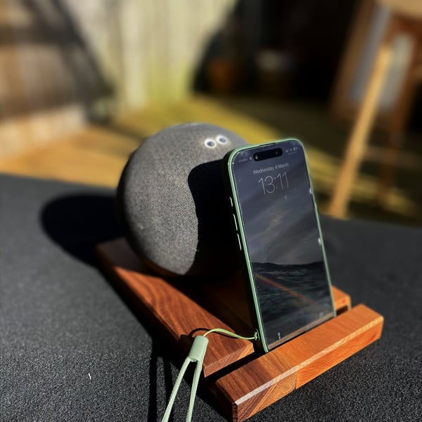 Amazon Echo Stand – Walnut & Cherry Speaker & Phone Stand – No.2