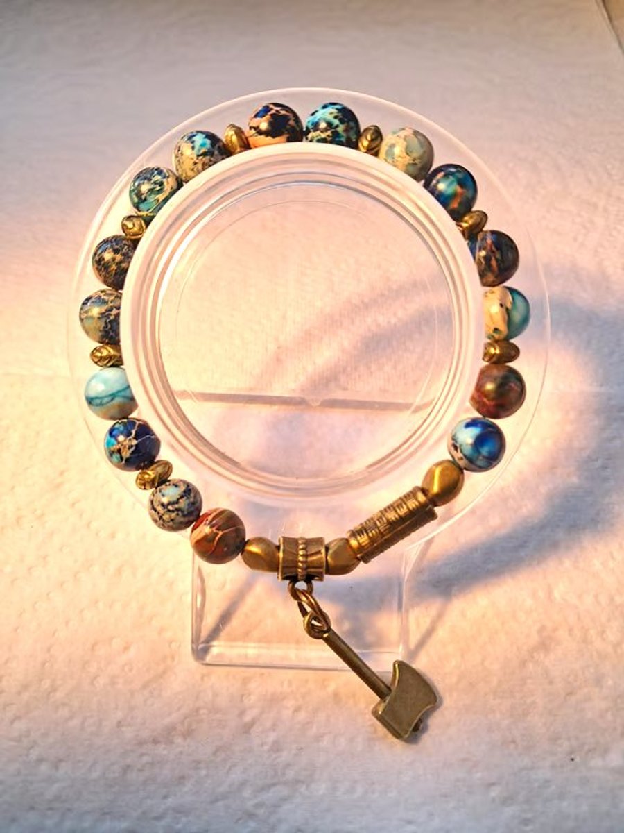 Natural Jasper Stretch Bracelet 