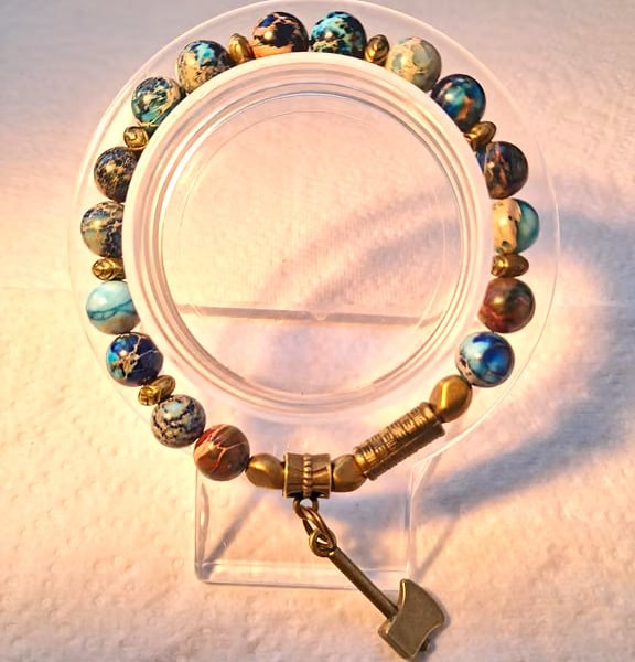 Natural Jasper Stretch Bracelet 
