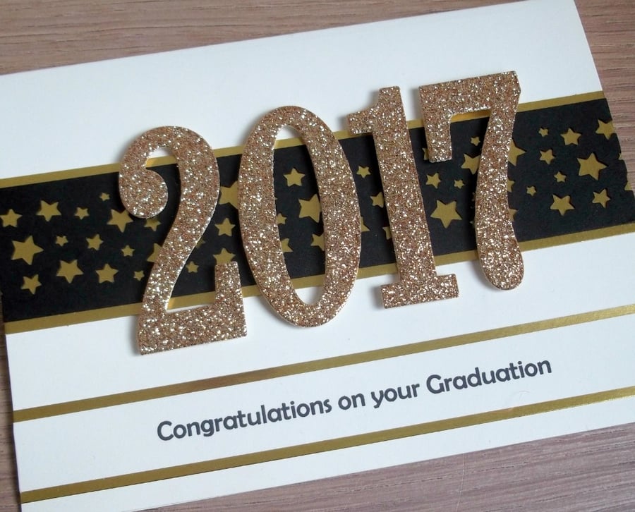 Handmade graduation congratulations card 2017