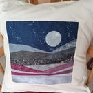 'Dark Skies' patchwork cushion cover