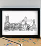 Warwick Skyline Art Print - Image 3