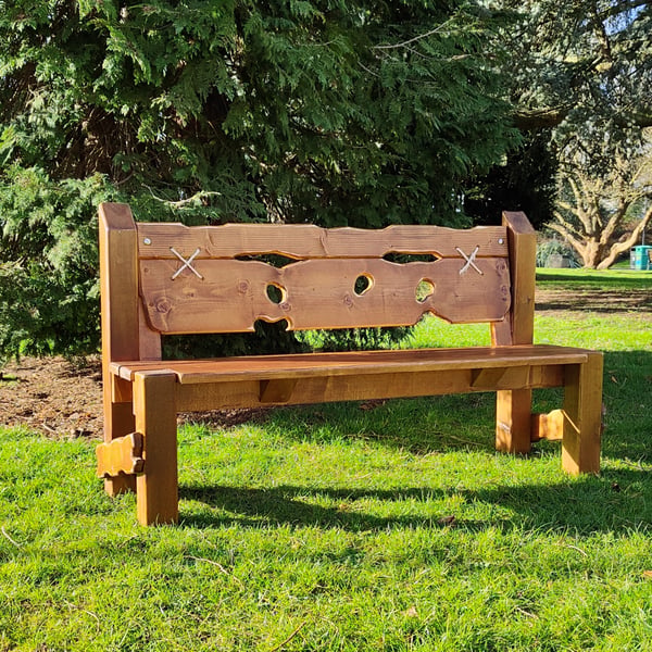 2 Seater Reclaimed Wood Bench. Rustic Wood Benc... - Folksy