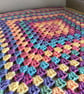 Handmade Crochet Baby Blanket – Multicoloured Granny Square Baby Blanket – 24"