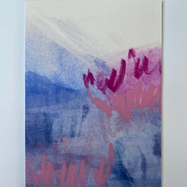 Original abstract landscape ACEO 